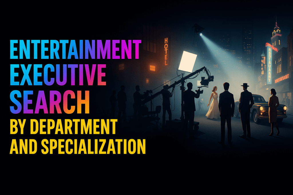 Entertainment Executive Search by Department and Specialization