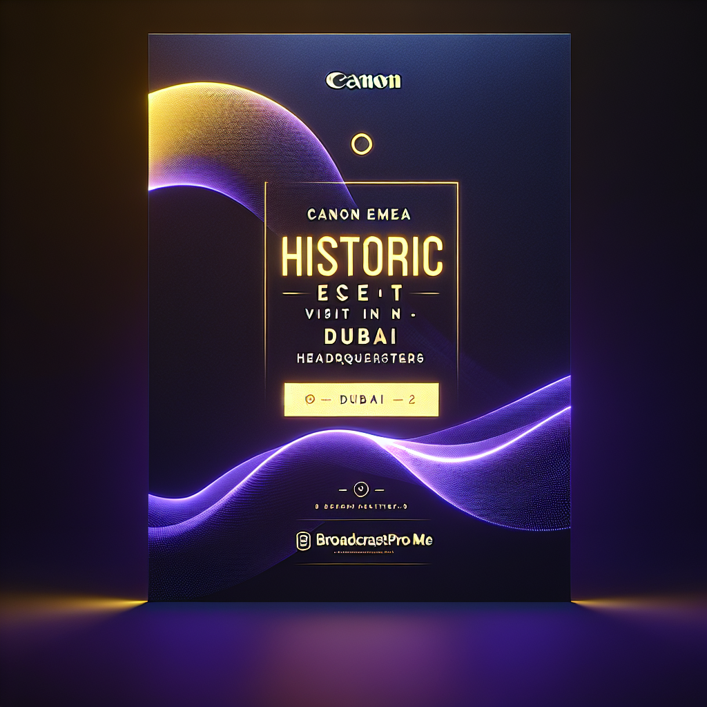 Canon EMEA CEO's Historic Visit to Dubai Headquarters - BroadcastPro ME