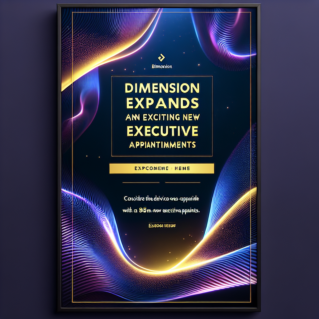 Dimension Expands with Exciting New Executive Appointments