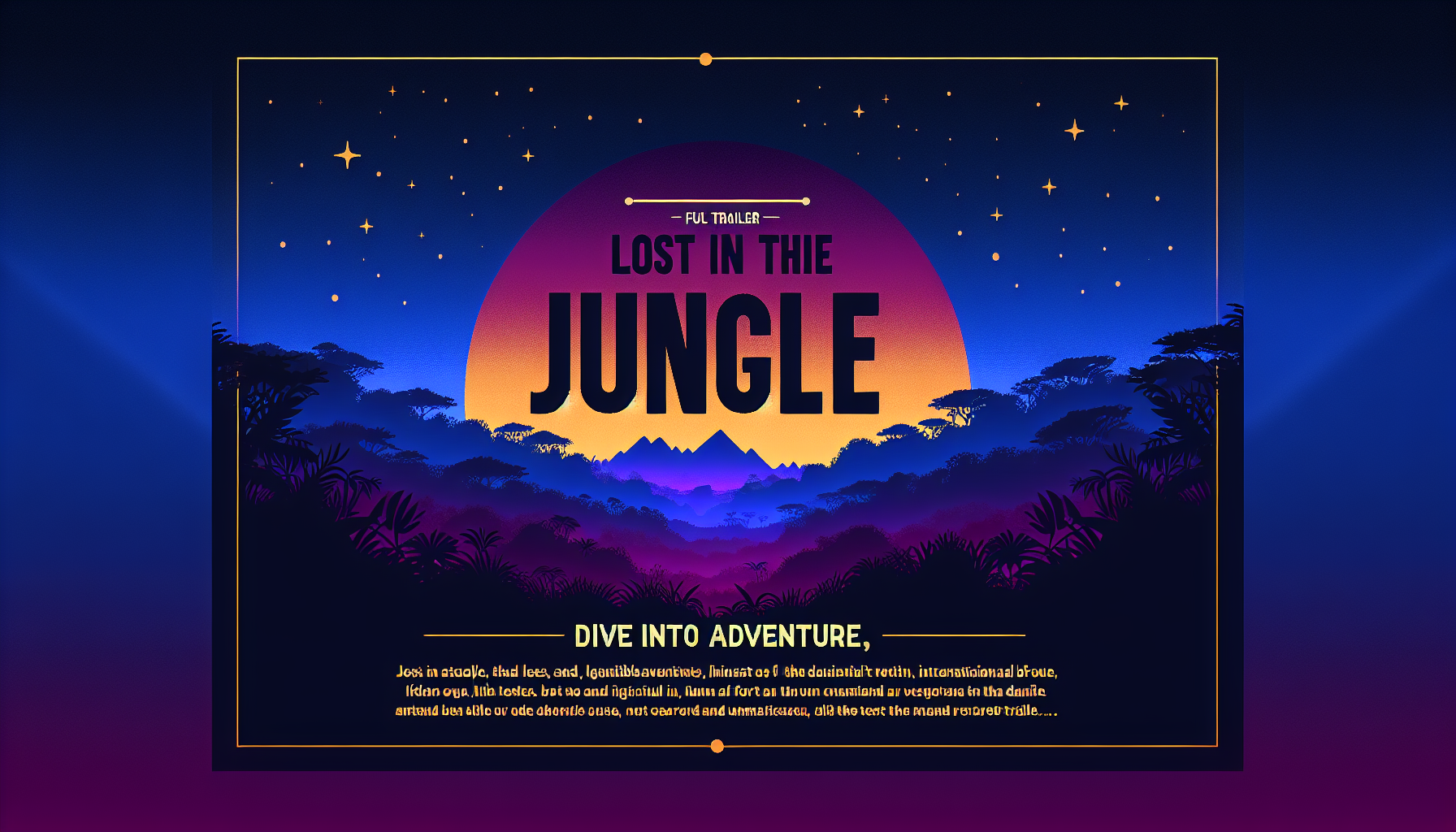 Dive into Adventure: Full Trailer for 'Lost in the Jungle'...