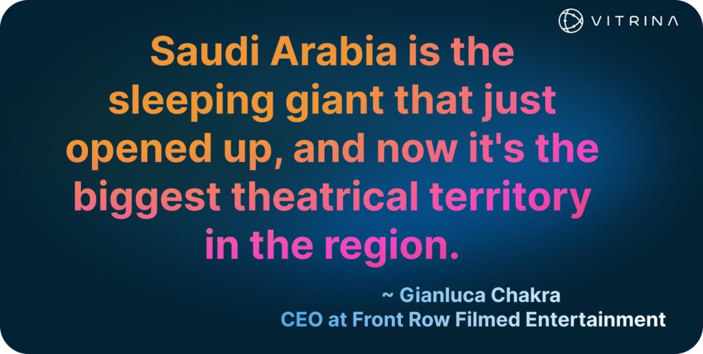 Decoding the MENA Content Market: Front Row's Gianluca Chakra on Distribution, Production, and the Streaming Revolution 6 Front Row Filmed Entertainment Gianluca Chakra Podcast Vitrina