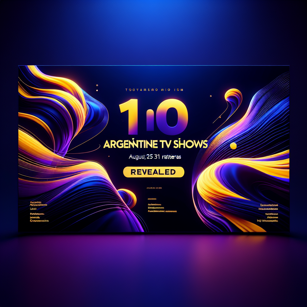 Top 10 Argentine TV Shows: August 25-31 Ratings Revealed!