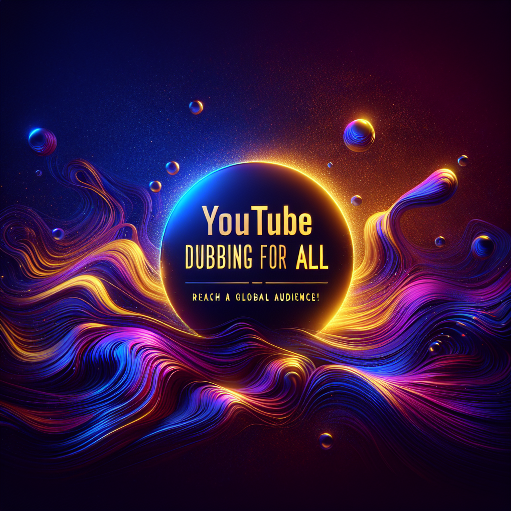 YouTube Dubbing for All: Reach a Global Audience!