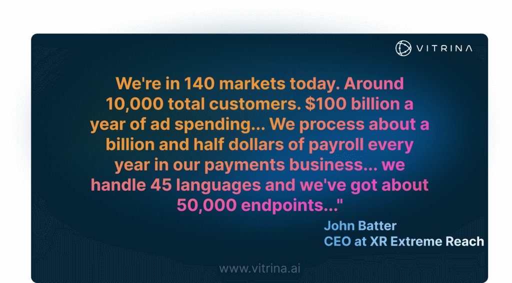 XR Extreme Reach CEO John Batter on Orchestrating Global Ad Creative, Payments, and the Future of Content Delivery 6 ohn Batter, CEO of Extreme Reach (XR). John discusses how XR, the leading platform for managing advertising and marketing operations , is navigating the rapidly changing landscape of digital and addressable advertising.