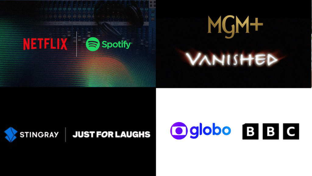 Netflix‑Spotify Podcasts, Globo Mipcom Co‑Pro Deals, Third‑Party Microdramas, Roku Innovation, Just For Laughs FAST Comedy, MGM+ Thriller Series 9 netflix