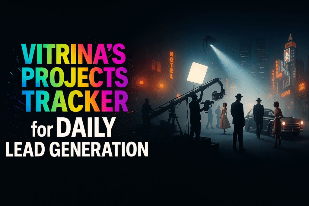 Vitrina’s Projects Tracker for Daily Lead Generation