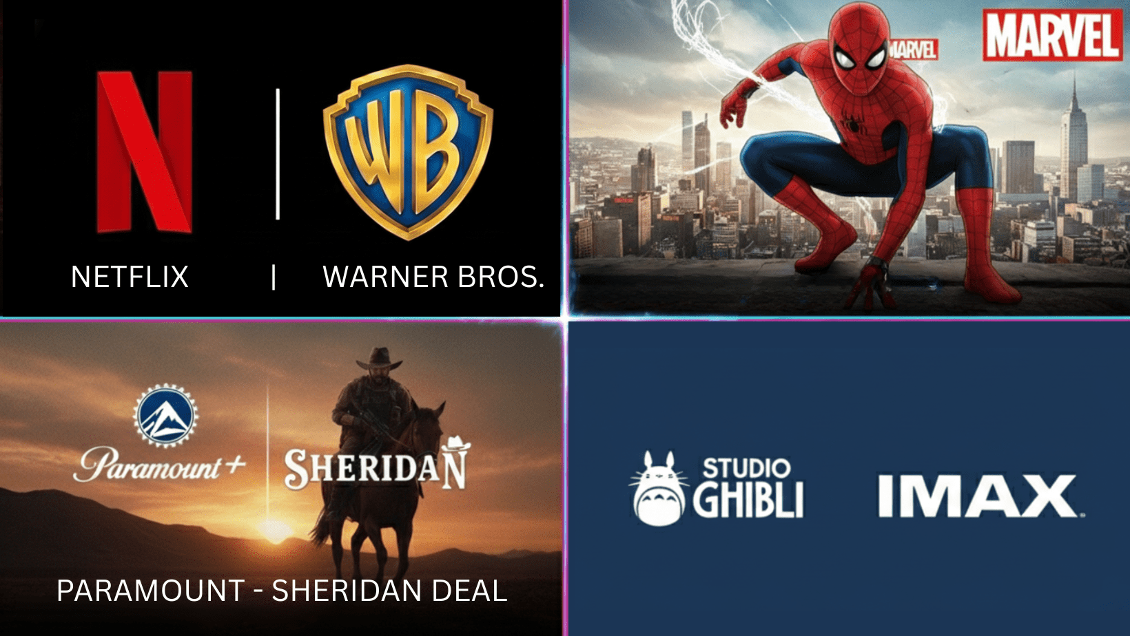 Netflix Courts Warner Bros; Marvel Wraps Spider-Man; Paramount Bets Sheridan; 3 Idiots Returns; Studio Ghibli Hits IMAX & More!