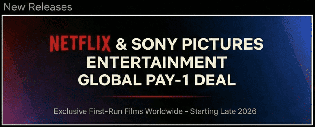 Netflix Sony Global Pay1 Deal