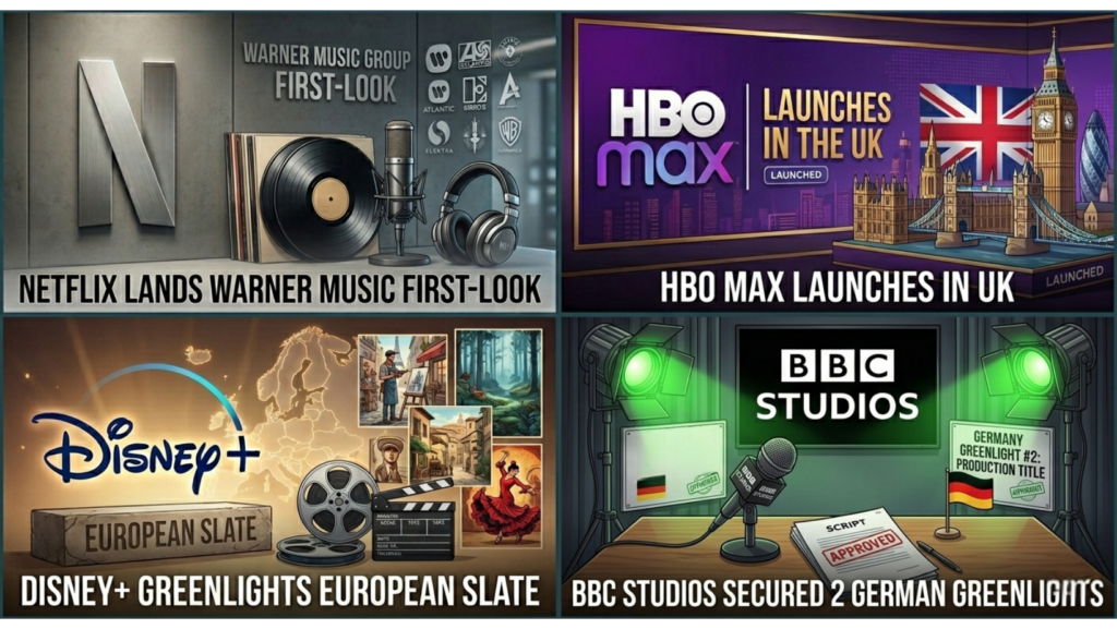 Netflix Warner Music first-look deal and global streaming news banner