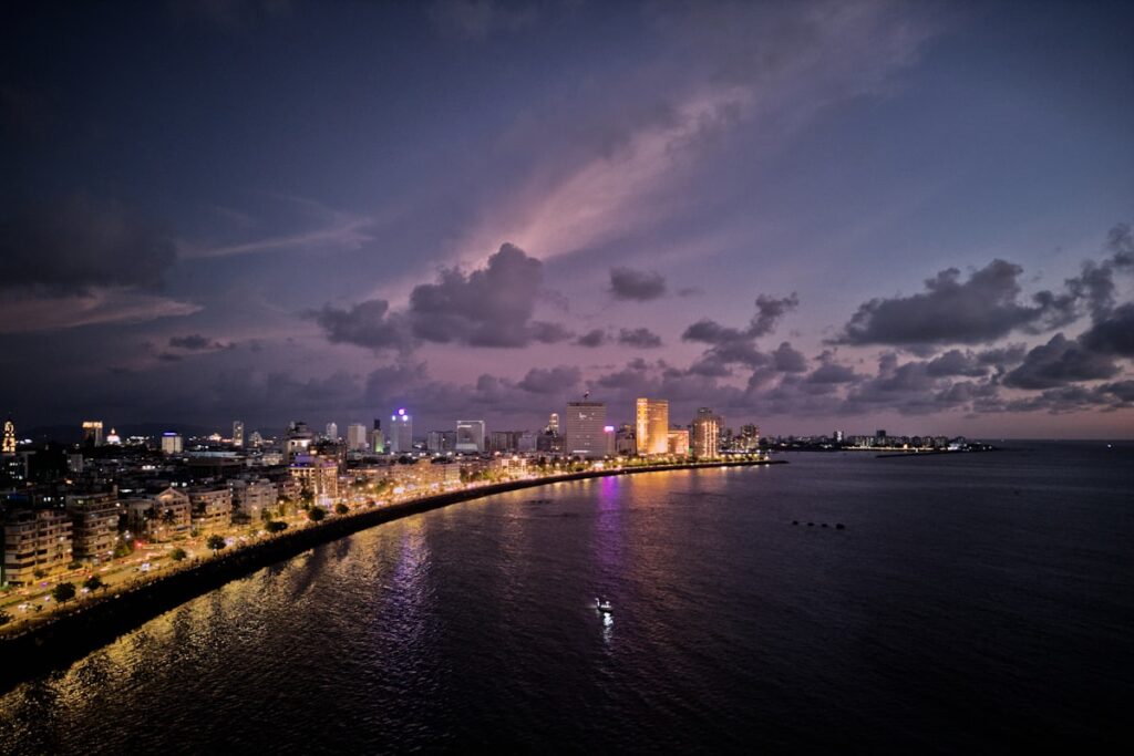 Mumbai skyline representing India's Bollywood and advertising production hub