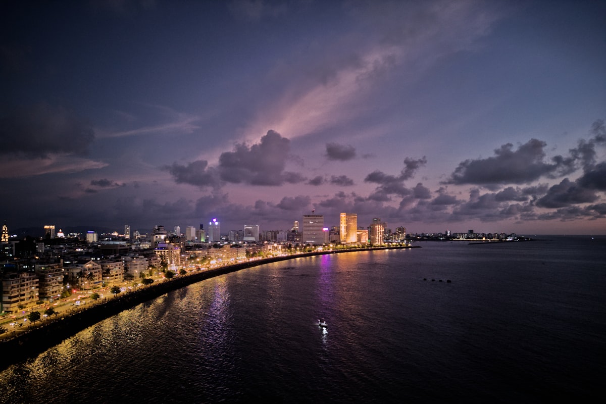 Mumbai skyline representing India's Bollywood and advertising production hub