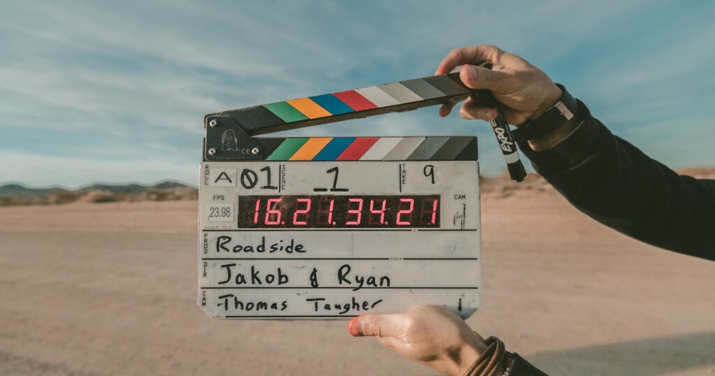 Film production clapperboard on set representing top isekai anime studios and animation production houses 2026