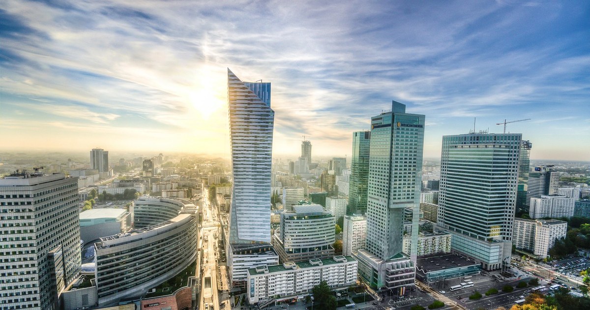 Warsaw skyline representing Poland's growing film and TV production and financing market