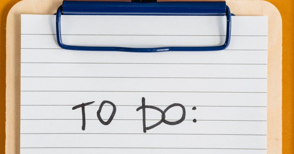 Production Financing Checklist 5 To-do checklist on a clipboard, representing a production financing readiness checklist for producers