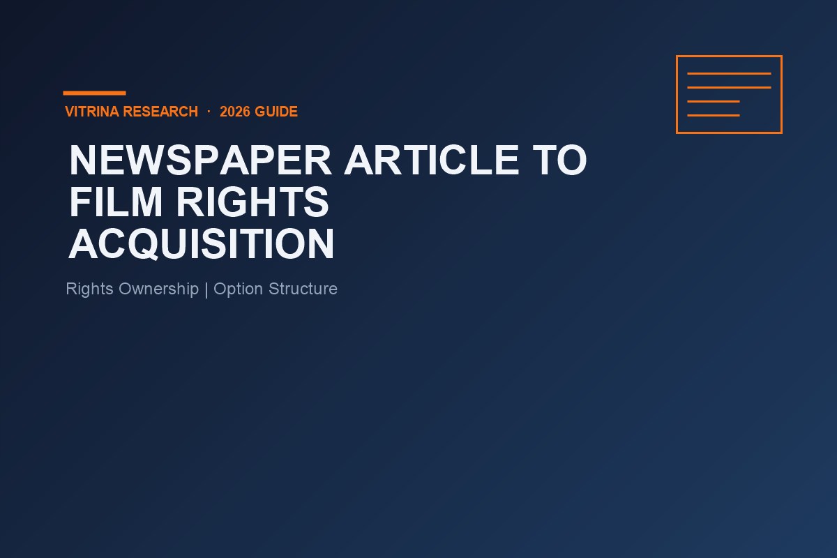 Newspaper Article to Film Rights Acquisition: 2026 Guide 2 Newspaper article to film rights acquisition